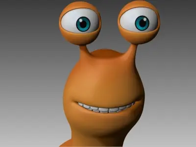 Cartoon snail Low-poly 3D model