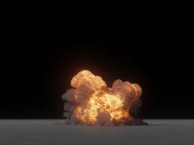 4 Explosion Animations High Resolution Pack 3D model