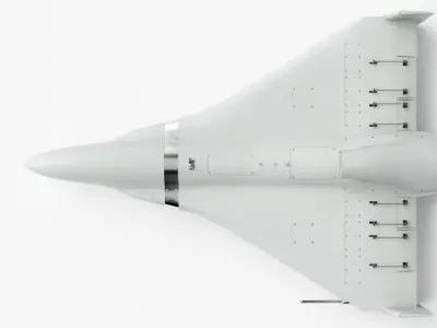 Iranian military drone Shahed-238 with jet engine Low-poly 3D model