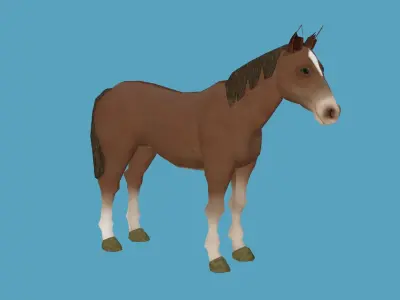 horse lowpoly 3d model 3D model