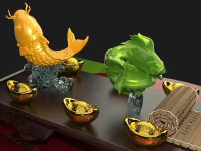 Chinese fish   3D model