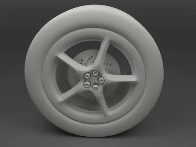 Sports car wheel Free 3D model