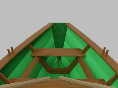 Grand Banks Dory Rowboat 3D model