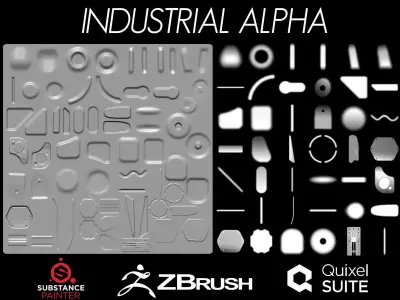 Industrial Sci Fi Alpha Zbrush 3D model