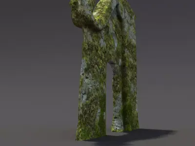 English Castle Ruin 5 Low-poly 3D model