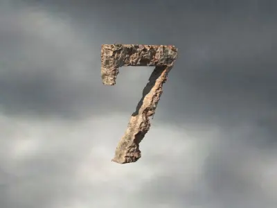 DAMAGE Font FREE SAMPLE Free 3D model