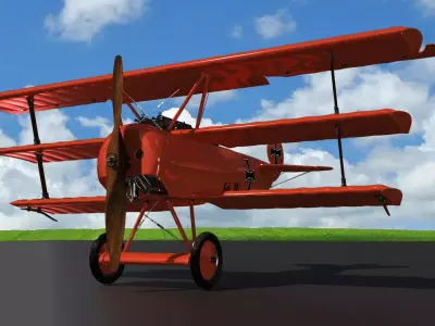 Red Baron Triplane 3D model