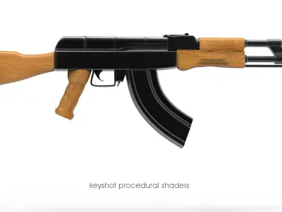AK-47 rifle Free low-poly 3D model