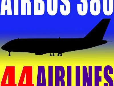 Aircraft 3D Models with 85 Airline Textures 3D Model Collection