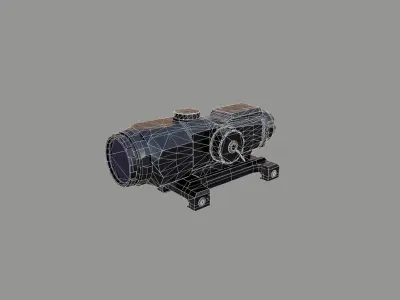 Leupold Mark4 Hamr Scope Low-poly 3D model