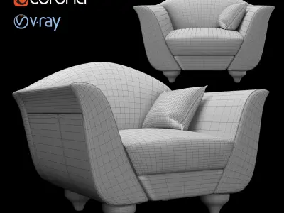 Italian armchair Free 3D model