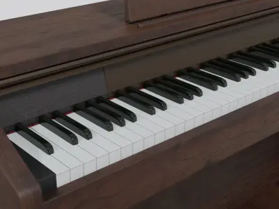 Modern Slim Piano - Clavinova Style Free 3D model