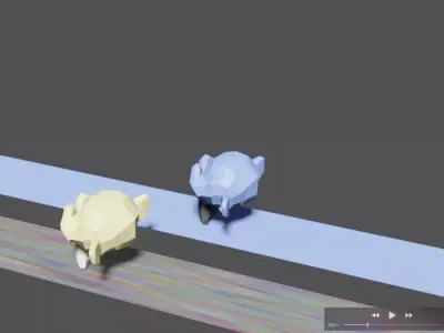 animated monkey blender you can customize everything Free low-poly 3D model