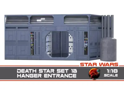Set 1b - Death Star Small Hangar Entrance 1-18 scale Kenner  3D Model Pack purchase