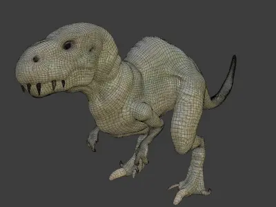 Comic book style Dinasour 3D model