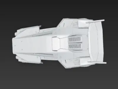 3D Printable Sci Fi Themed Decorative Vehicle Model 3D print model