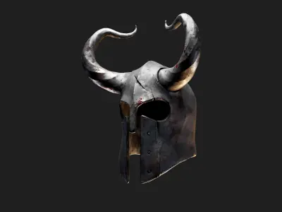Medieval Helmet 3D model 7