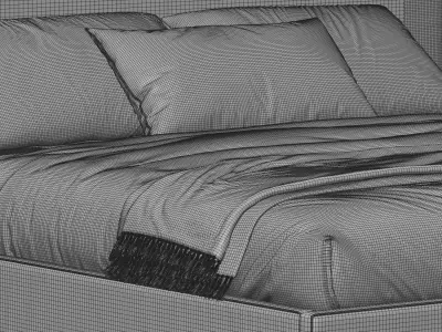 RH Sullivan Fabric Bed 3D model