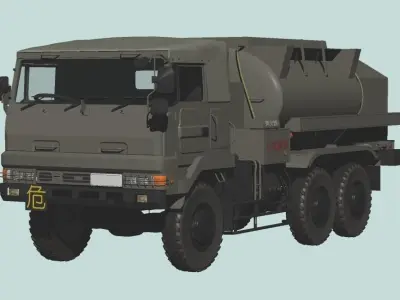 JGSDF Type73  Aviation fuel tank cars 3D model