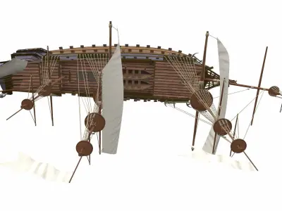 Sailing ship Soleil Royal 3D model