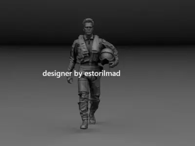 NATO EUROFIGHTER TYPHOON AIRCRAFT PILOT v5 3D print model