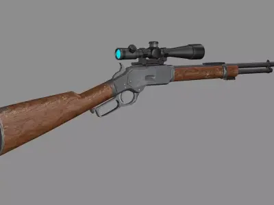 Dragon Sniper Rifle M73 Virtus Game Ready Low-poly 3D Model Low-poly 3D model