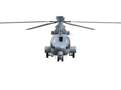 helicopter airbus H225M CARACAL Low-poly 3D model