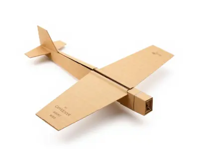Cardboard Airplane Rustic Texture Model Pack Low-poly 3D model