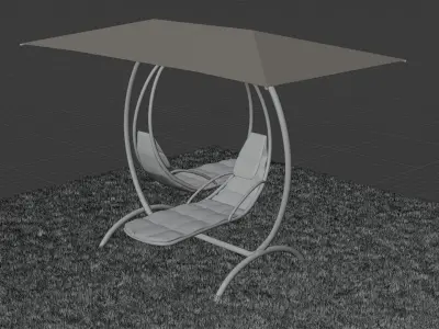 Chair  Table Garden Furniture Interer  3D model