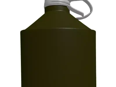 Dented Steel Canteen with Canvas 3D model