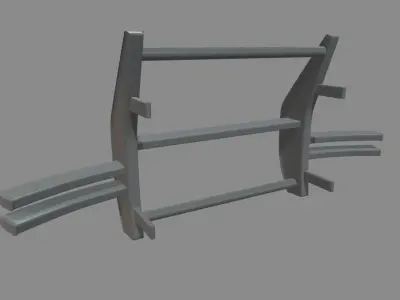 Bull Bar 05 Low-poly 3D model