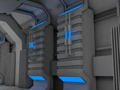 Sci Fi Corridor 3D model 170