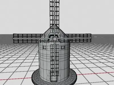 windmill Free low-poly 3D model