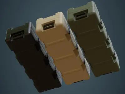 Military Case 3A Low-poly 3D model