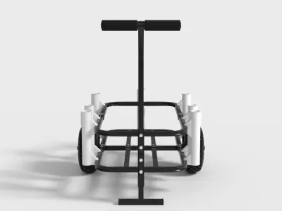 VEVOR BEACH FISHING CART Low-poly 3D model