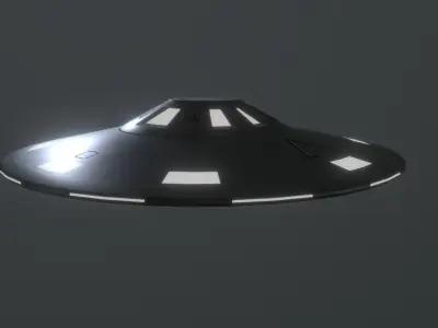 Alien Flying Saucer Low-poly 3D model