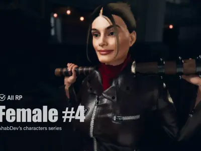 AhabDev Characters Female n4 Low-poly 3D model