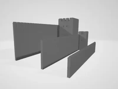 The Walls Of Constantinople or Istanbul Low-poly 3D model