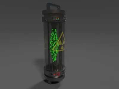 Contained Reactive Crystal Low-poly 3D model