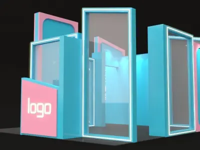 business show exhibition space design 3D model