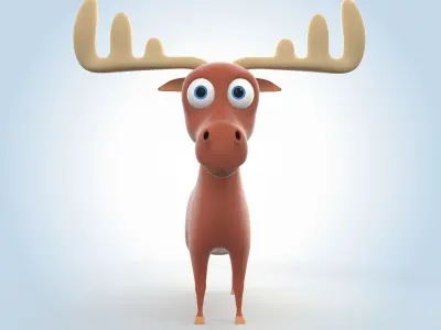 Male Moose 3D model