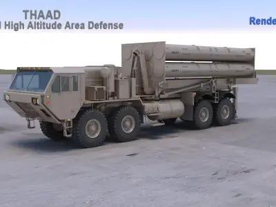 THAAD Missile System 3D model