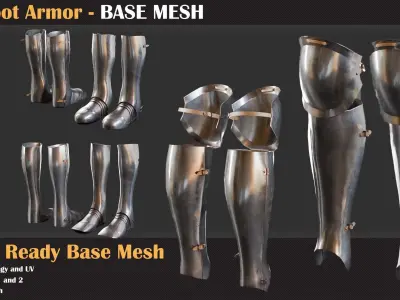  20 Foot Armor BASE MESH - VOL 16 3D model