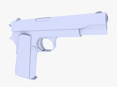 Colt 45 M1911 Pistol Low-poly 3D model