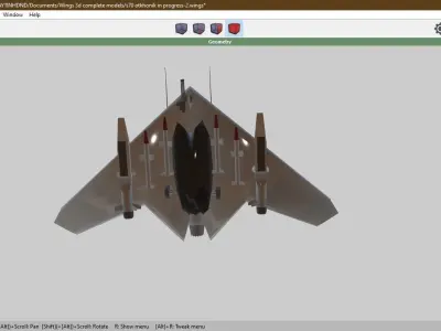 S 70 okhotnik hunter drone Free low-poly 3D model