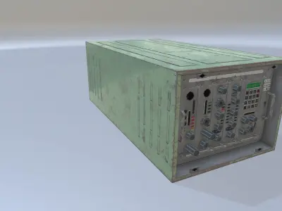 Radio unit 1 Low-poly 3D model