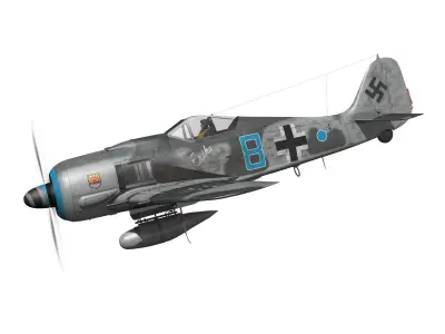 Focke Wulf - FW190 A8 - Blue 8 3D model