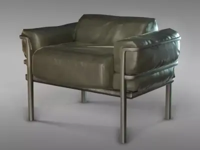Green Video Game Chair Free low-poly 3D model