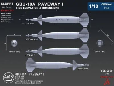 GBU-10A Paveway I - Orginal File  3D model