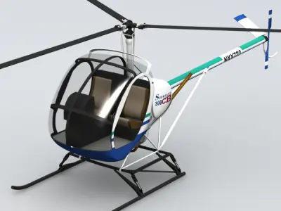 Schweizer 300 Helicopter 3D model